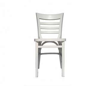 כיסא בית קפה עץ לבן דגם שקד