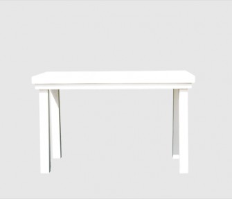 שולחן 1.20*0.80 עץ מלא לבן