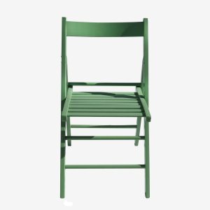 כיסא עץ צבע ירוק