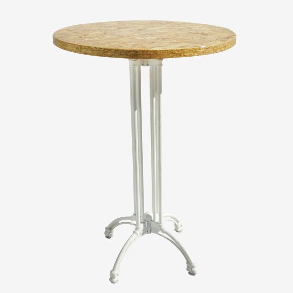 שולחן בר עגול 0.80 טבעי רגל מפורזלת