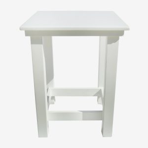 שולחן בר גבוה מרובע לבן קבוע (0.80/0.80) גובה 1.05